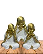 Set Figura Buda  Ciego, Sordo, Mudo JI23-331 - Miniatura 2