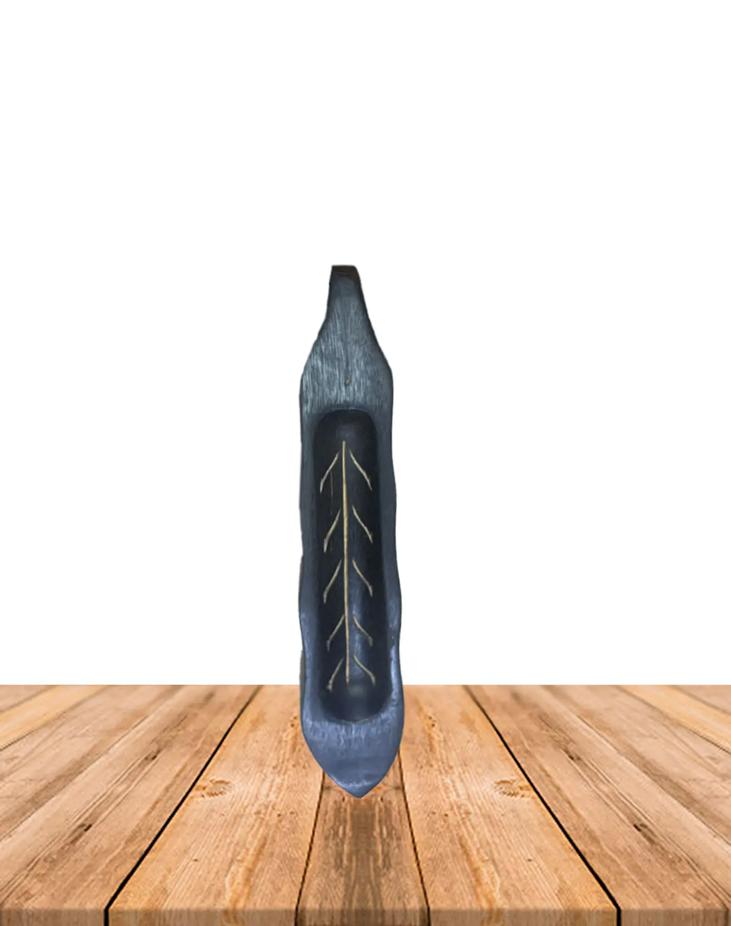 Porta Incienso madera  Diseño hoja  3