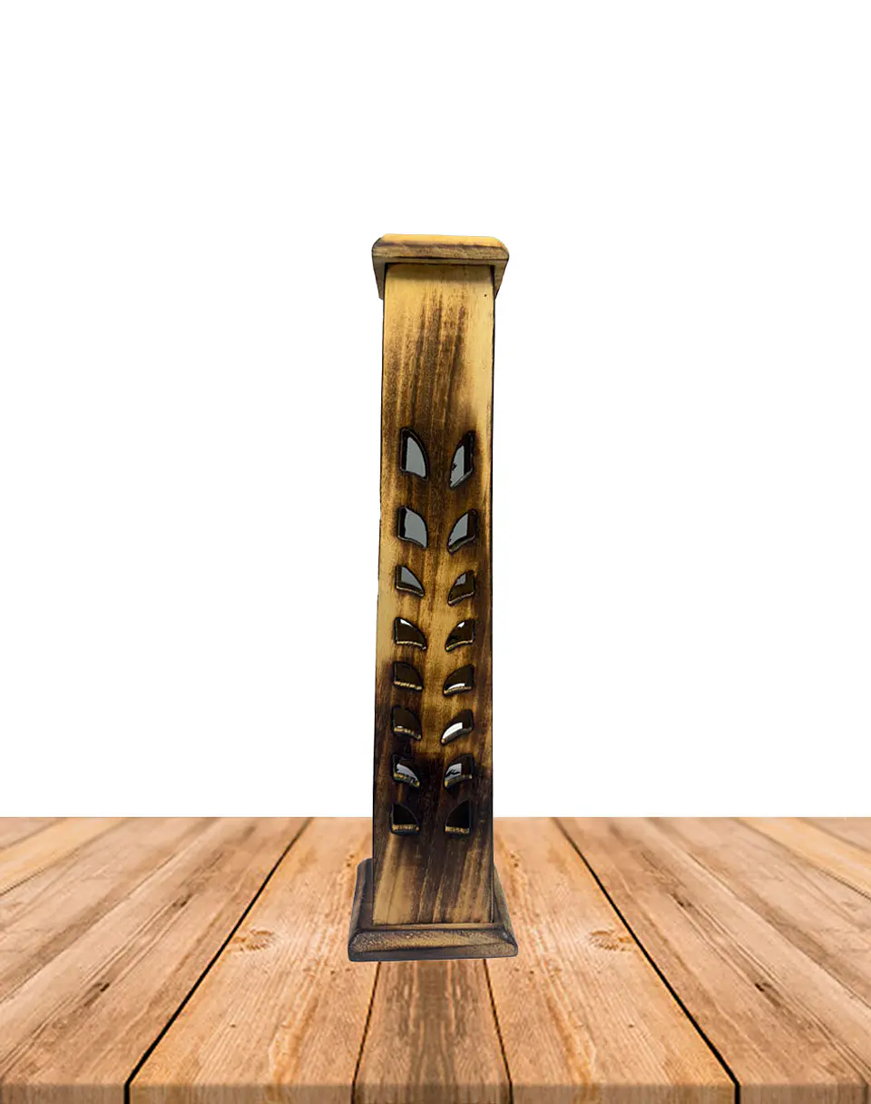 Porta Incienso Torre  Larga Madera B632 1