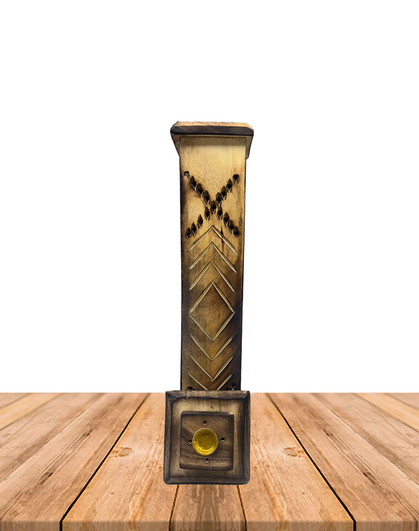 Porta Incienso Torre  Larga Madera B628 3
