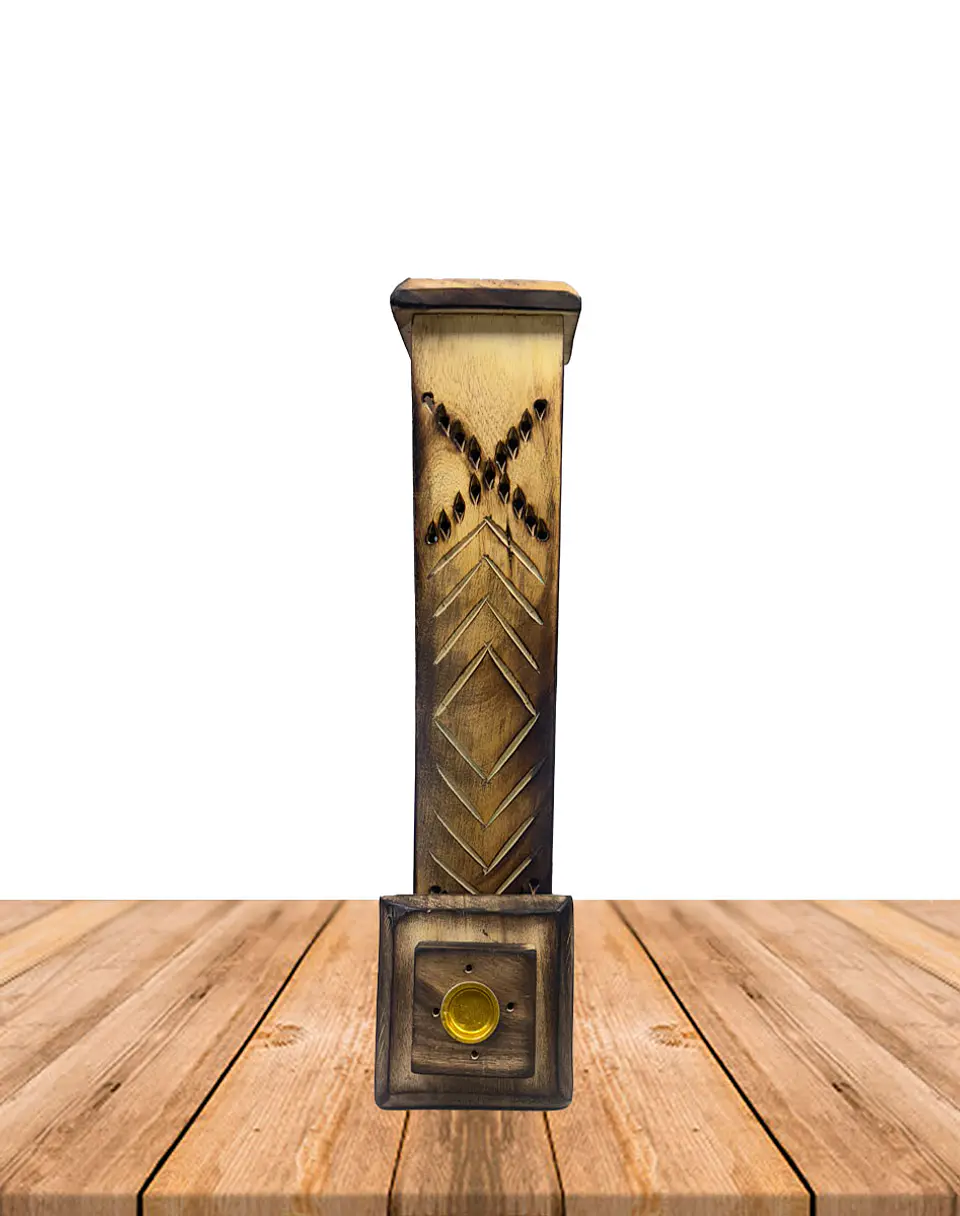 Porta Incienso Torre  Larga Madera B628 3