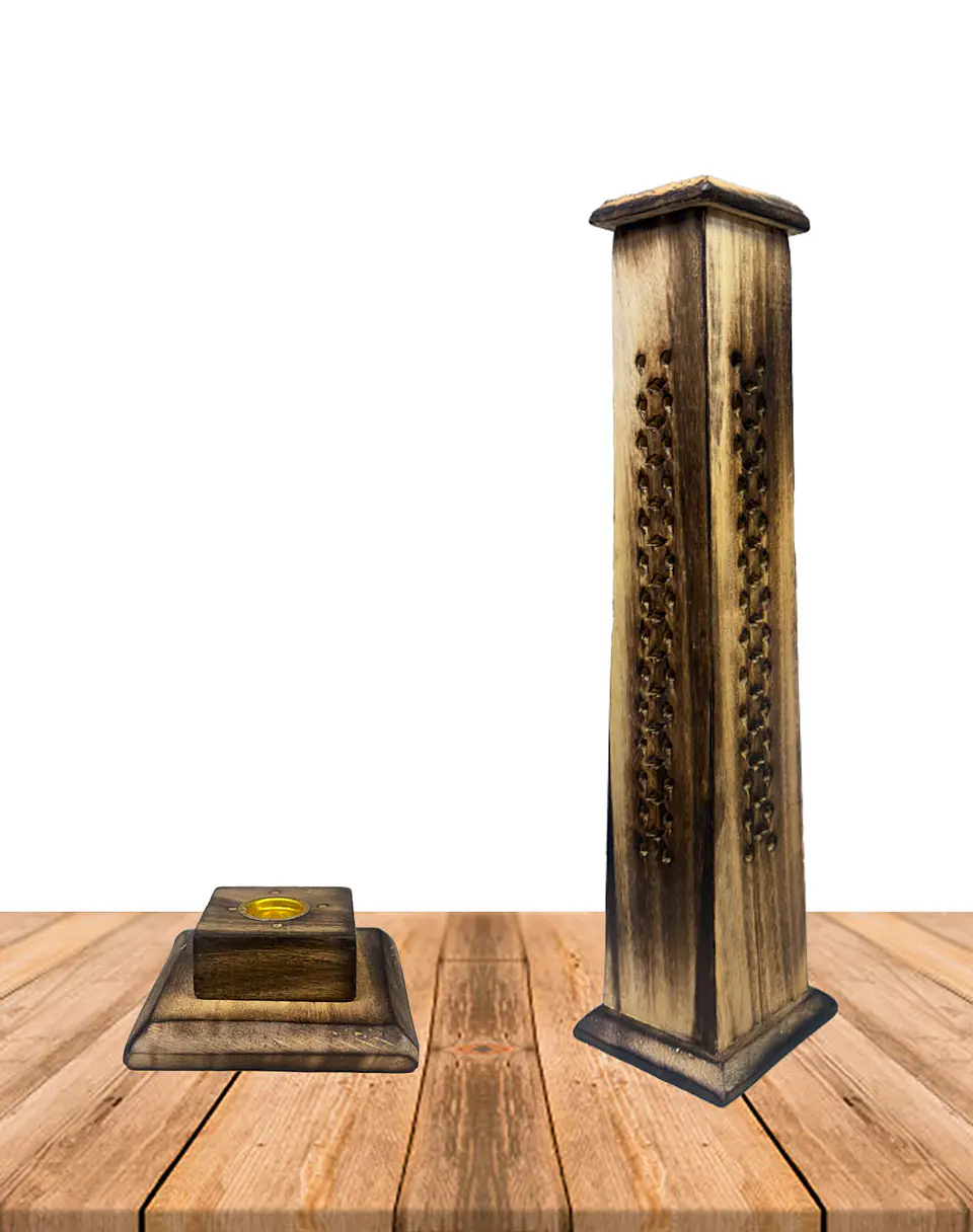 Porta Incienso Torre  Larga Madera B633 2