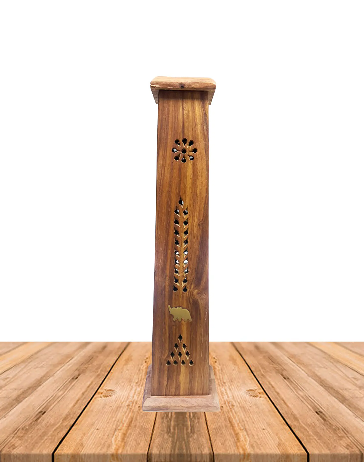 Porta Incienso Torre  Larga Madera B627 1