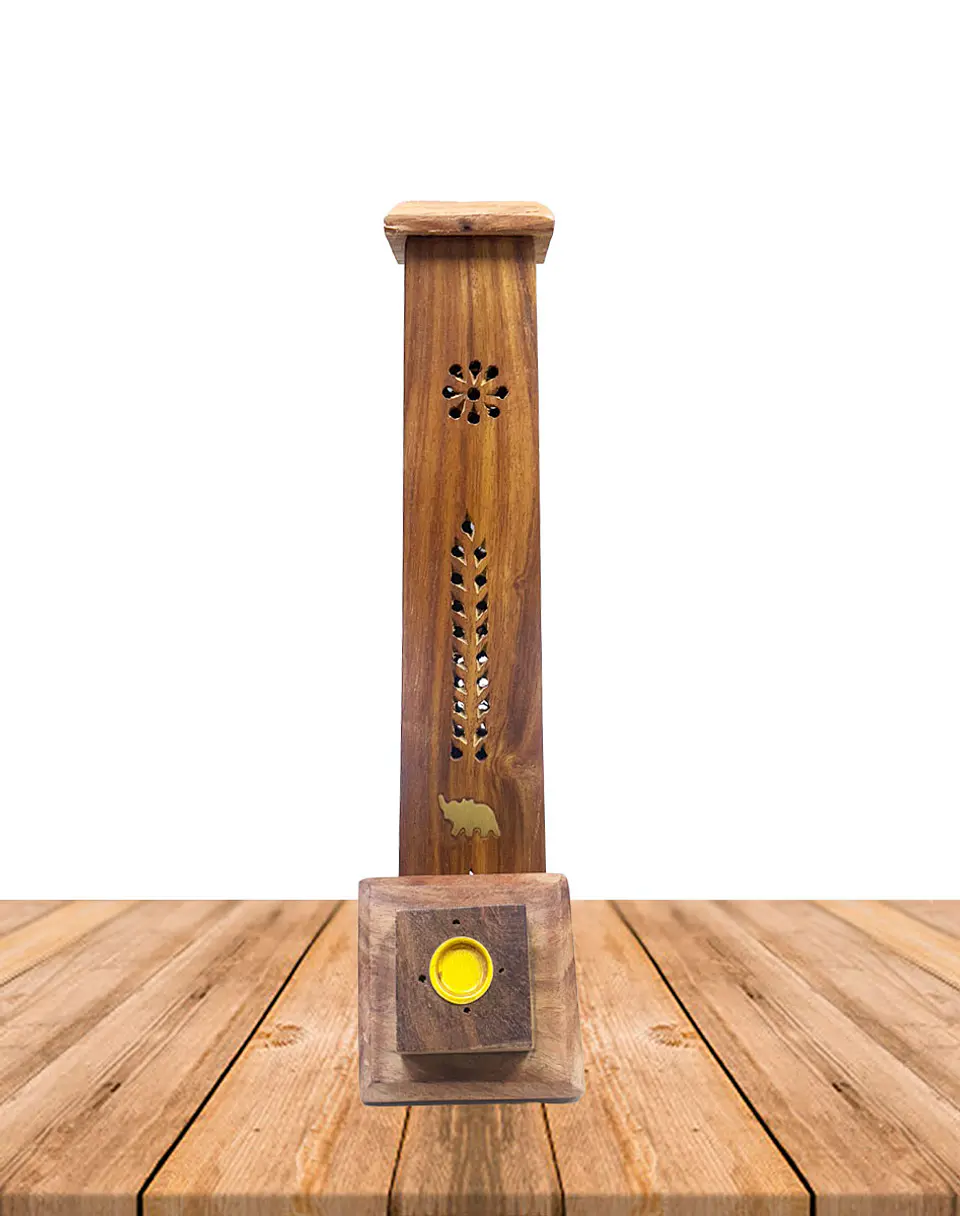 Porta Incienso Torre  Larga Madera B627 3