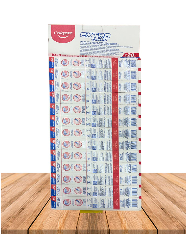 Cepillos de Diente Colgante Tira de 10 unidades + 3 Cepillos gratis. Mediano.