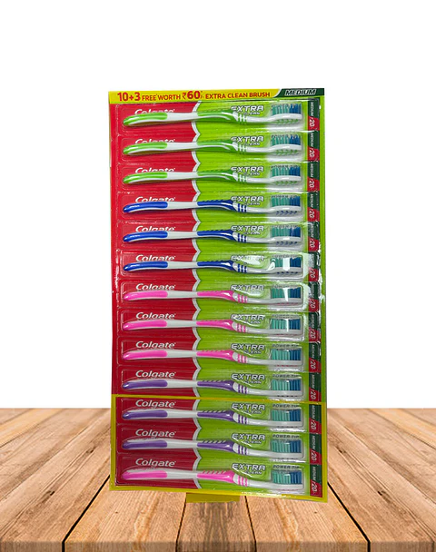 Cepillos de Diente Colgante Tira de 10 unidades + 3 Cepillos gratis. Mediano.