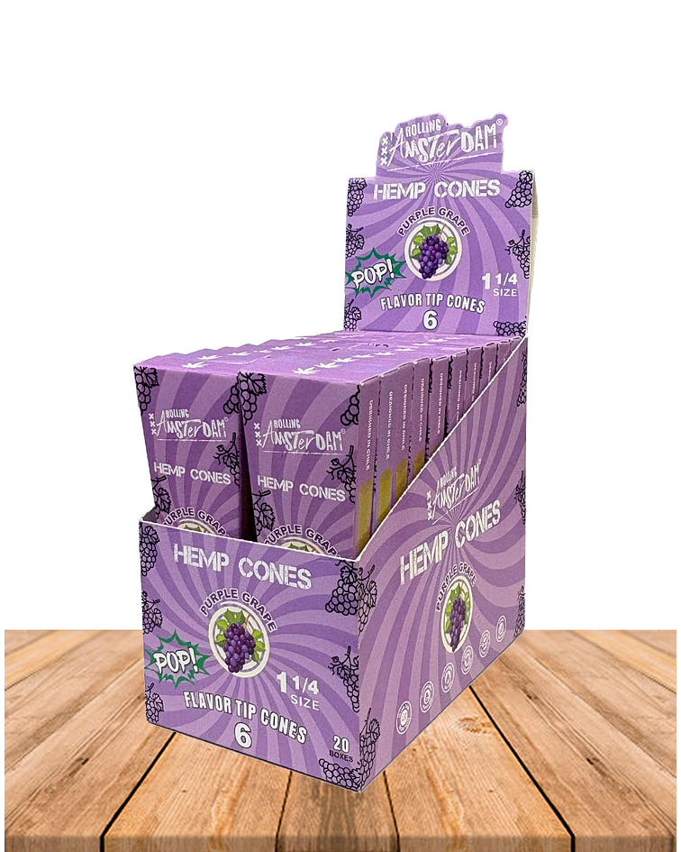 Hemp Cones POP Rolling Amsterdam Purple Grape