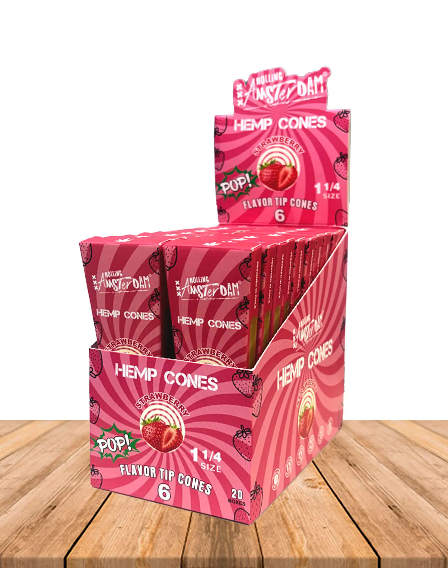 Hemp Cones POP Rolling Amsterdam Strawberry 3