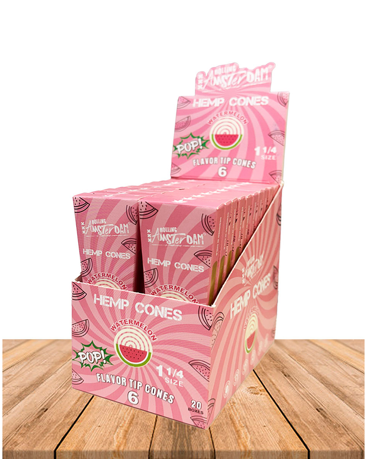 Hemp Cones POP Rolling Amsterdam Watermelon