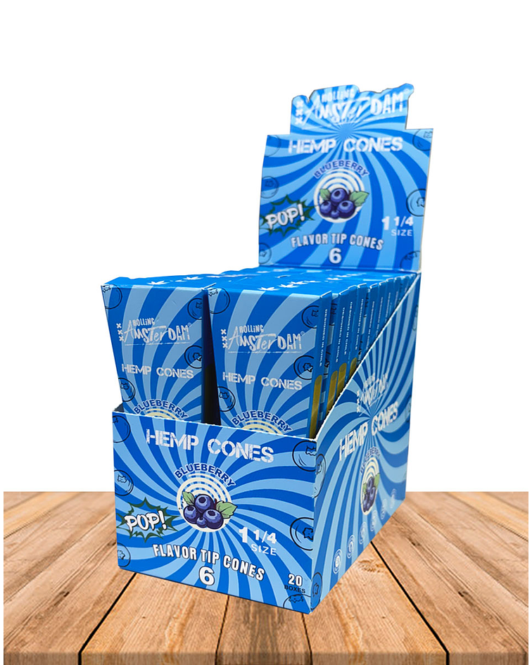 Hemp Cones POP Rolling Amsterdam Blueberry