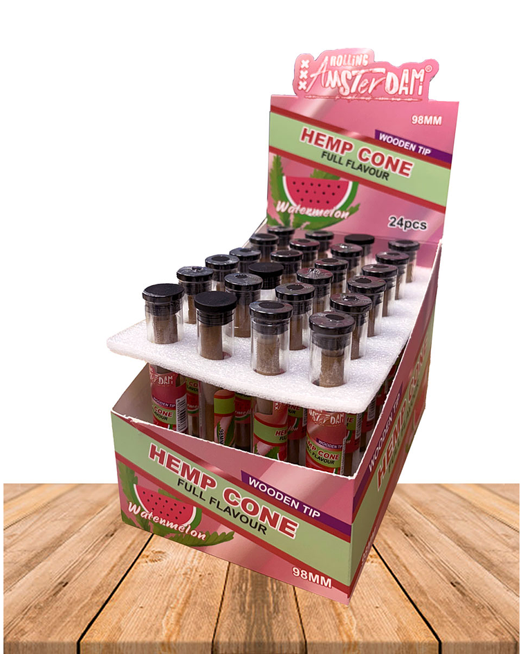 Hemp Cone Sandía con punta de Madera