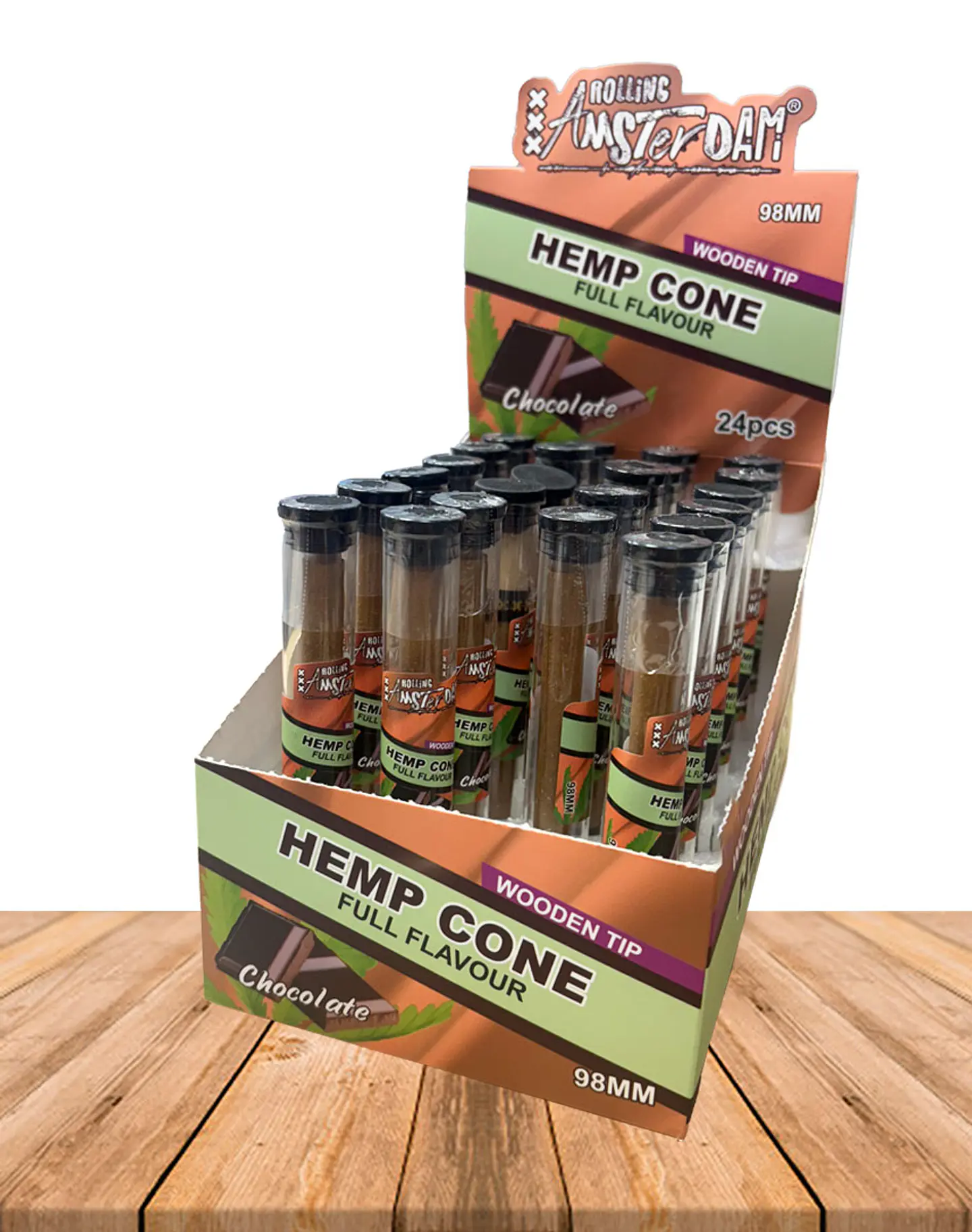 Hemp Cone Chocolate con punta de Madera 3
