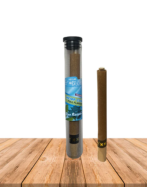 Hemp Cone Frambuesa Azul con punta de Madera