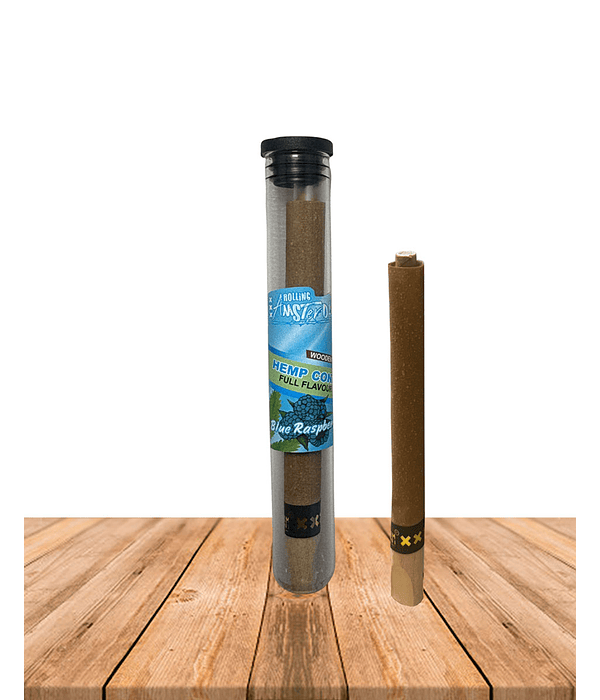 Hemp Cone Frambuesa Azul con punta de Madera