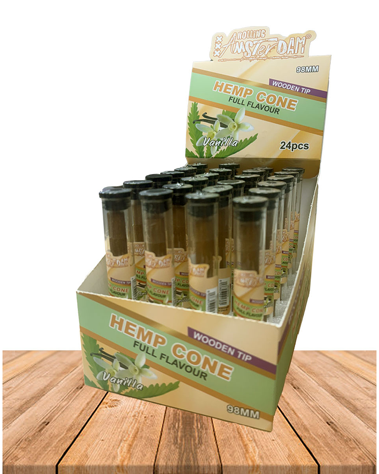 Hemp Cone Vainilla con punta de Madera