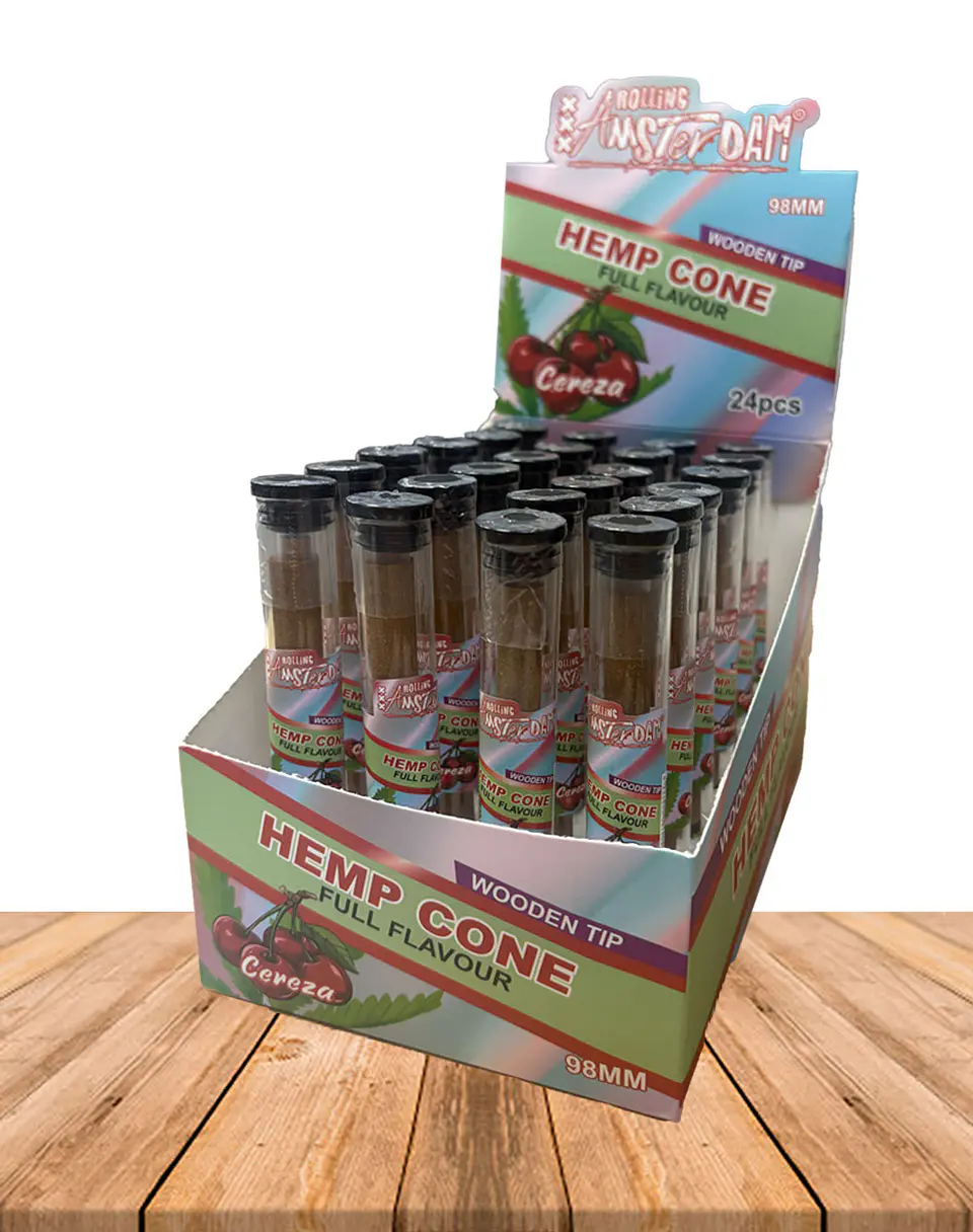 Hemp Cone Cereza con punta de Madera 3