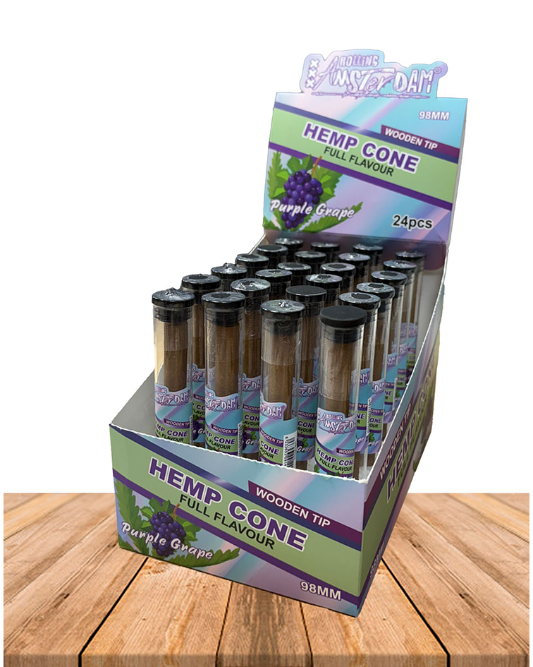 Hemp Cone Uva Morada con punta de Madera