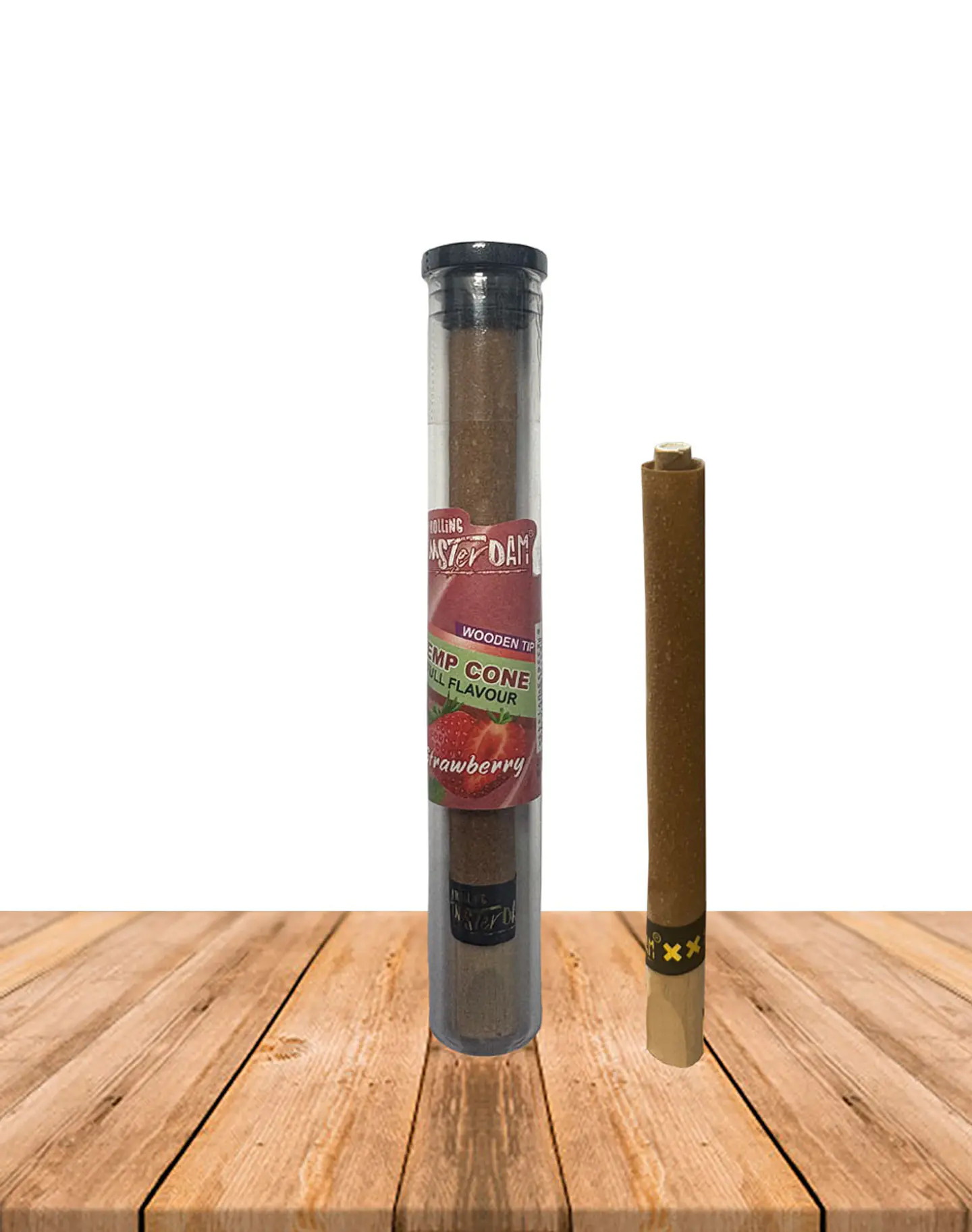 Hemp Cone Frutilla con punta de Madera 1