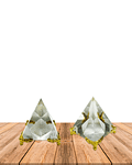 Pirámide de Cristal Con Base  4cm JI23-247/JI25-43
