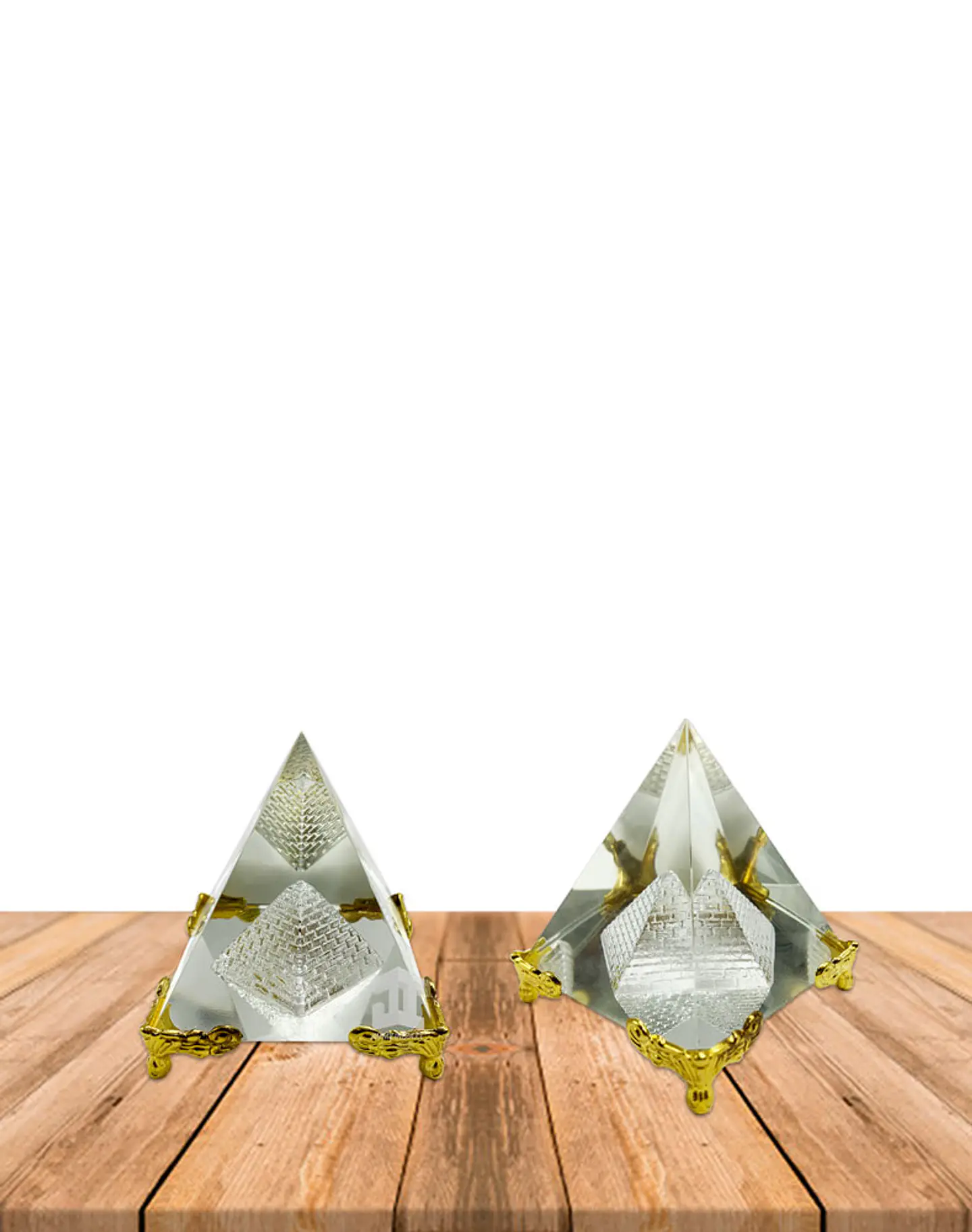 Pirámide de Cristal Con Base  4cm JI23-247/JI25-43 2
