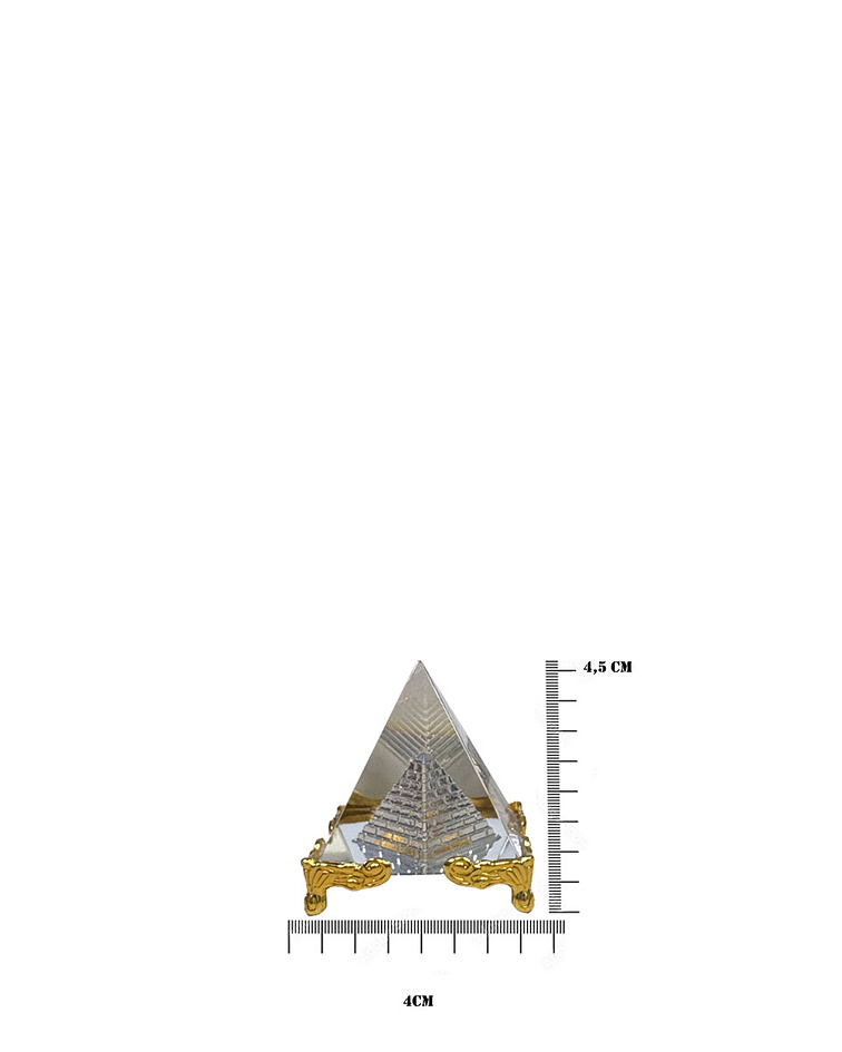 Pirámide de Cristal Con Base  4cm JI23-247/JI25-43