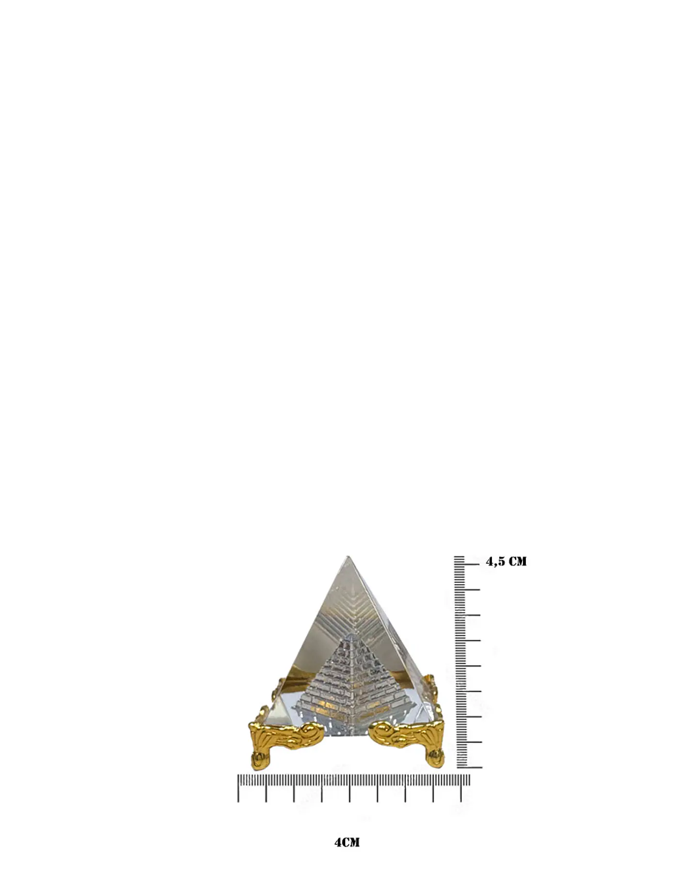 Pirámide de Cristal Con Base  4cm JI23-247/JI25-43 3