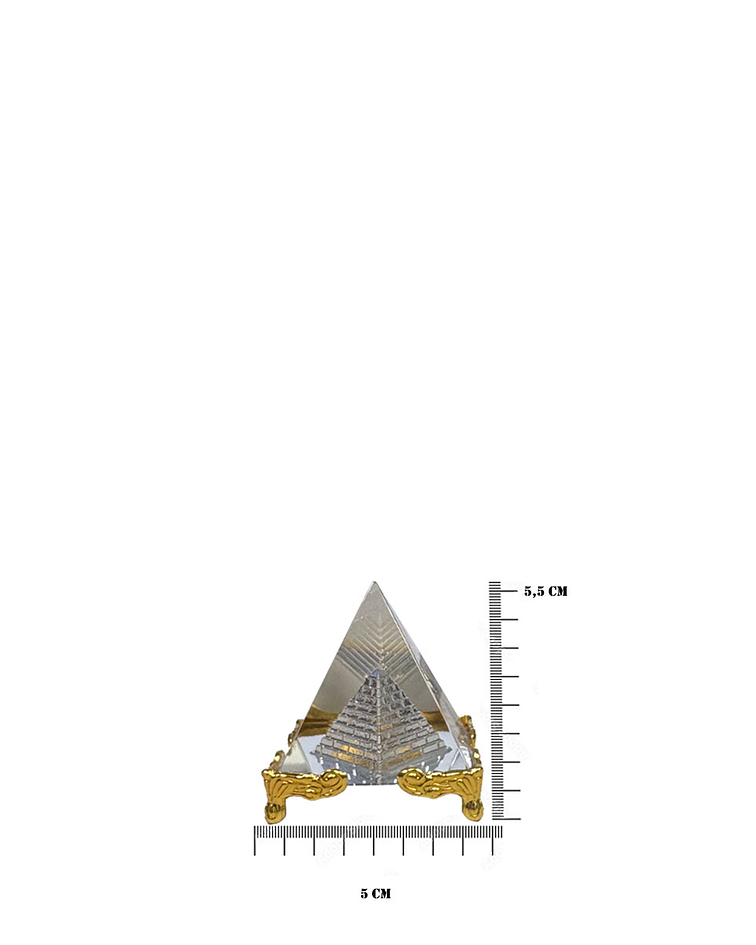 Pirámide de Cristal Con Base  5cm JI25-44