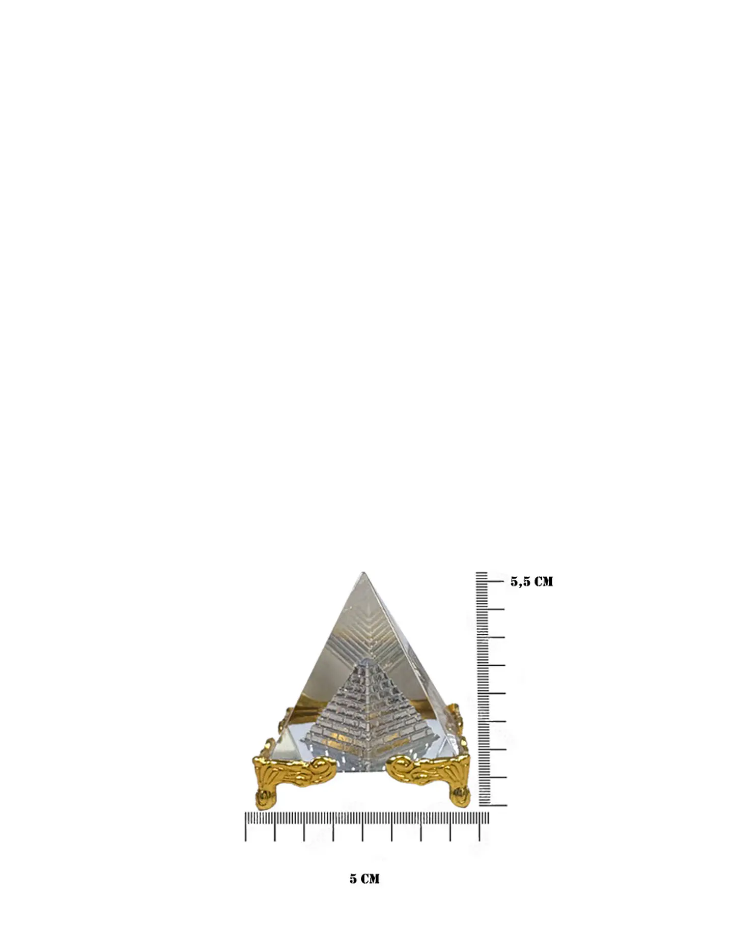 Pirámide de Cristal Con Base  5cm JI25-44 3