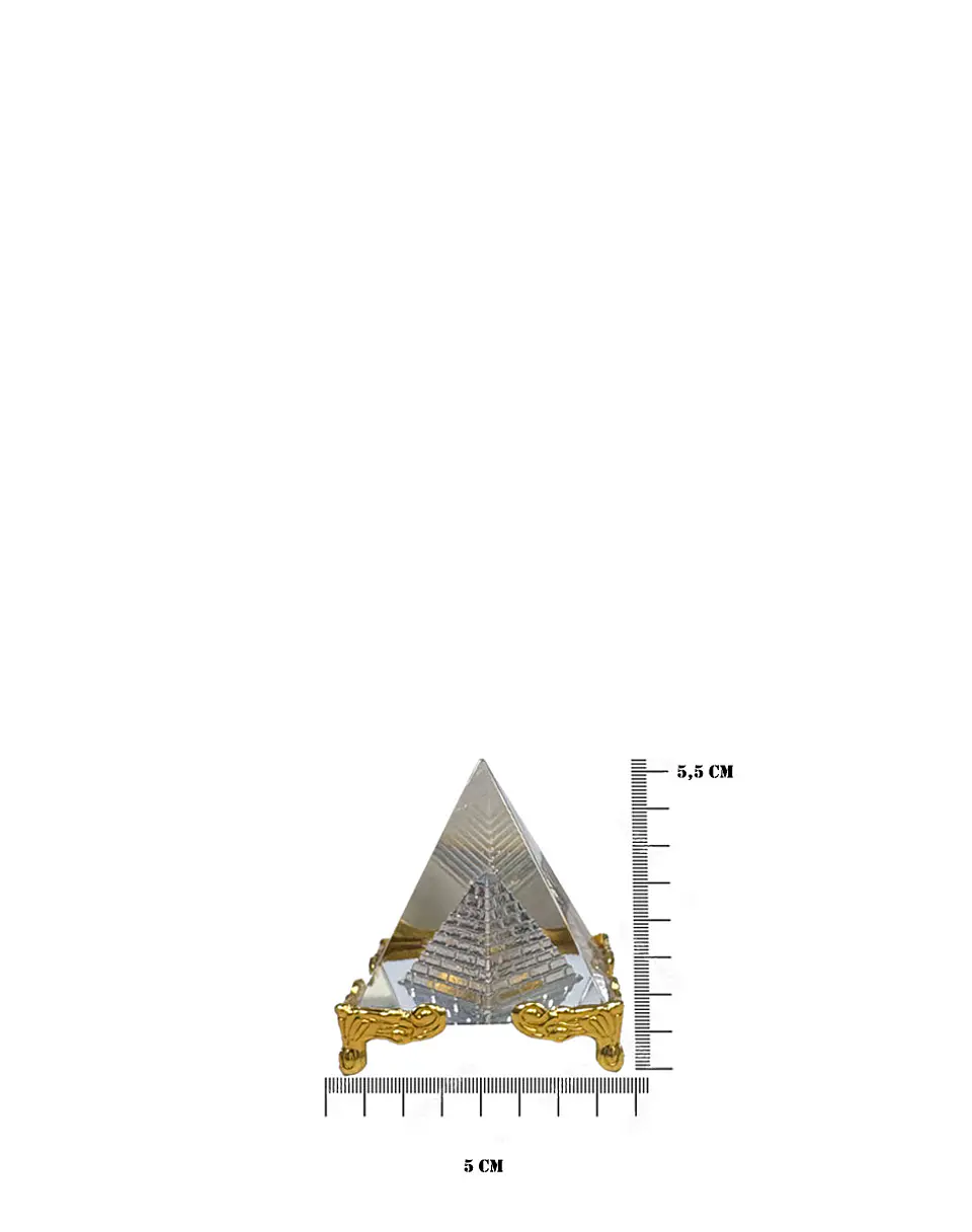 Pirámide de Cristal Con Base  5cm JI25-44 3