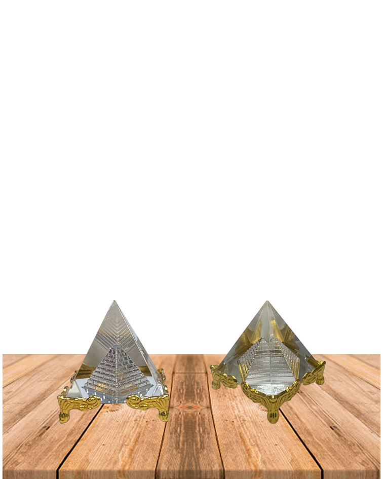 Pirámide de Cristal Con Base  5cm JI25-44