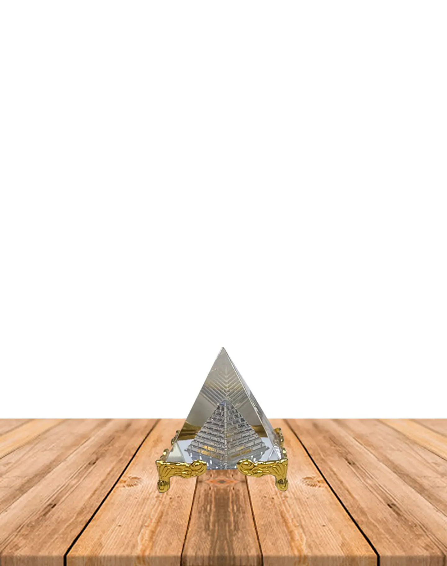 Pirámide de Cristal Con Base  5cm JI25-44 1