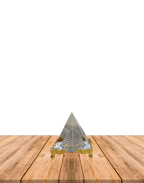 Pirámide de Cristal Con Base  4cm JI23-247/JI25-43