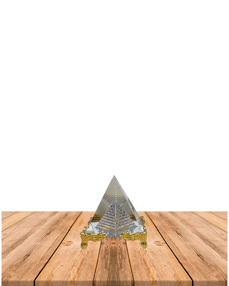 Pirámide de Cristal Con Base  4cm JI23-247/JI25-43