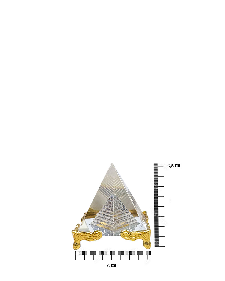 Pirámide de Cristal Con Base 6cm JI23-247/JI25-45