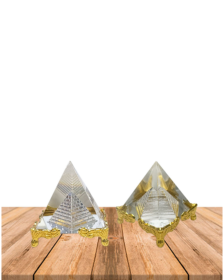 Pirámide de Cristal Con Base 6cm JI23-247/JI25-45