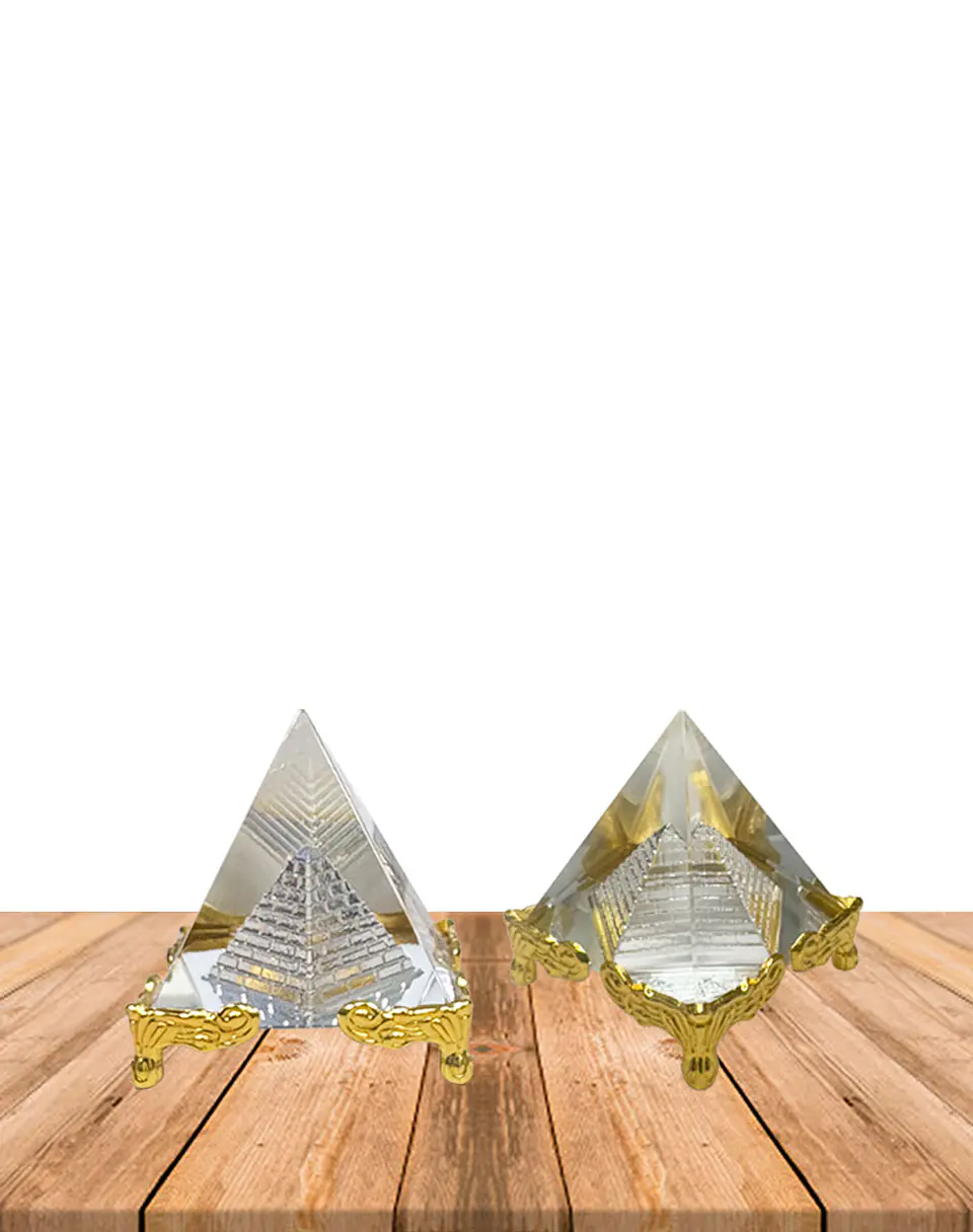 Pirámide de Cristal Con Base 6cm JI23-247/JI25-45 2