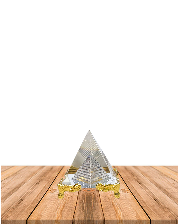 Pirámide de Cristal Con Base 6cm JI23-247/JI25-45
