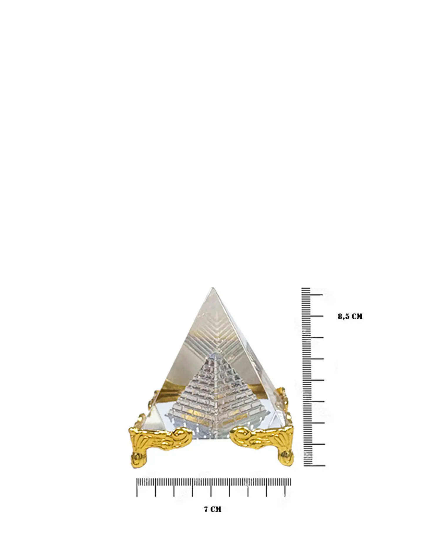 Pirámide de Cristal Con Base 7cm JI25-46 3