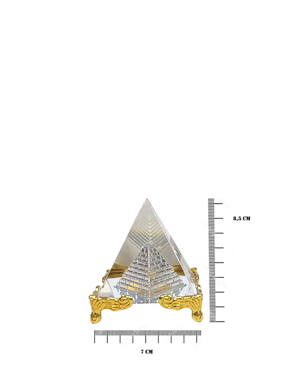 Pirámide de Cristal Con Base 7cm JI25-46 3