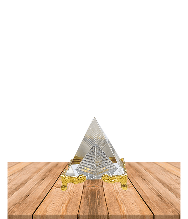 Pirámide de Cristal Con Base 7cm JI25-46