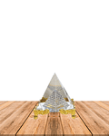 Pirámide de Cristal Con Base 7cm JI25-46