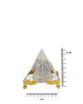 Pirámide de Cristal Dorada Con Base 8cm JI23-248/JI25-47