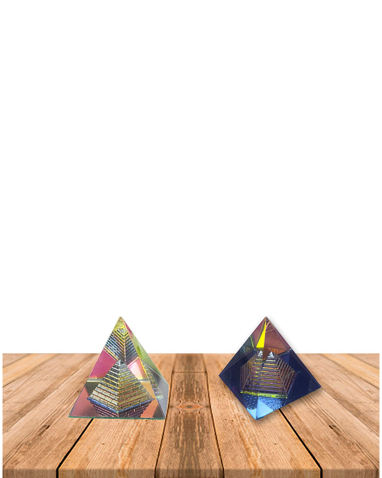 Pirámide de Cristal Color 4 cm JI25-55