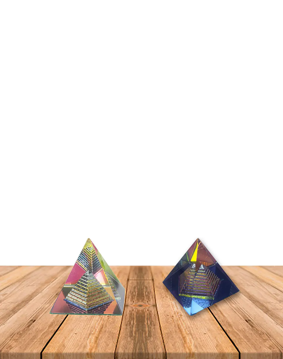 Pirámide de Cristal Color 4 cm JI25-55 2