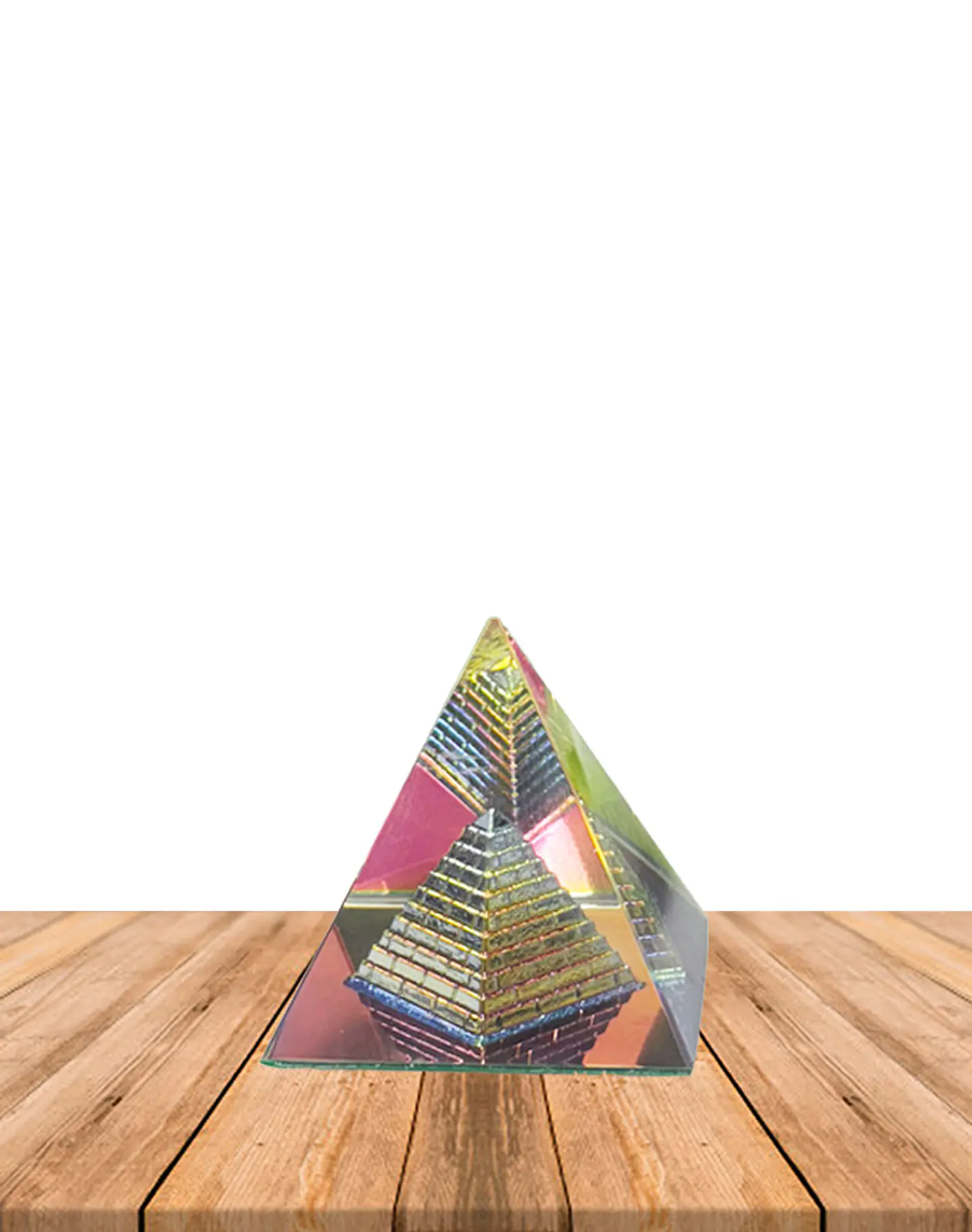 Pirámide de Cristal Color 7 cm JI25-58 1