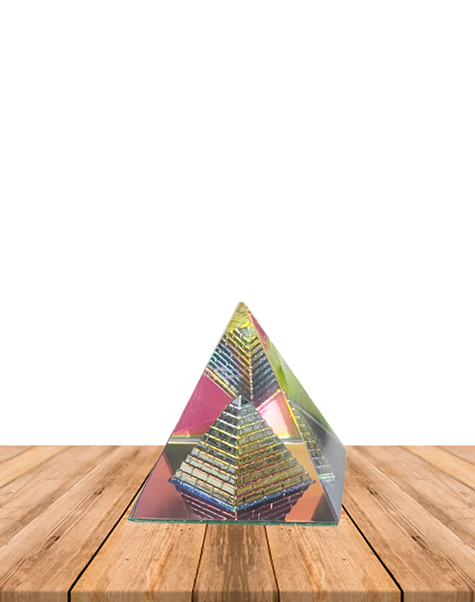 Pirámide de Cristal Color 7 cm JI25-58 1