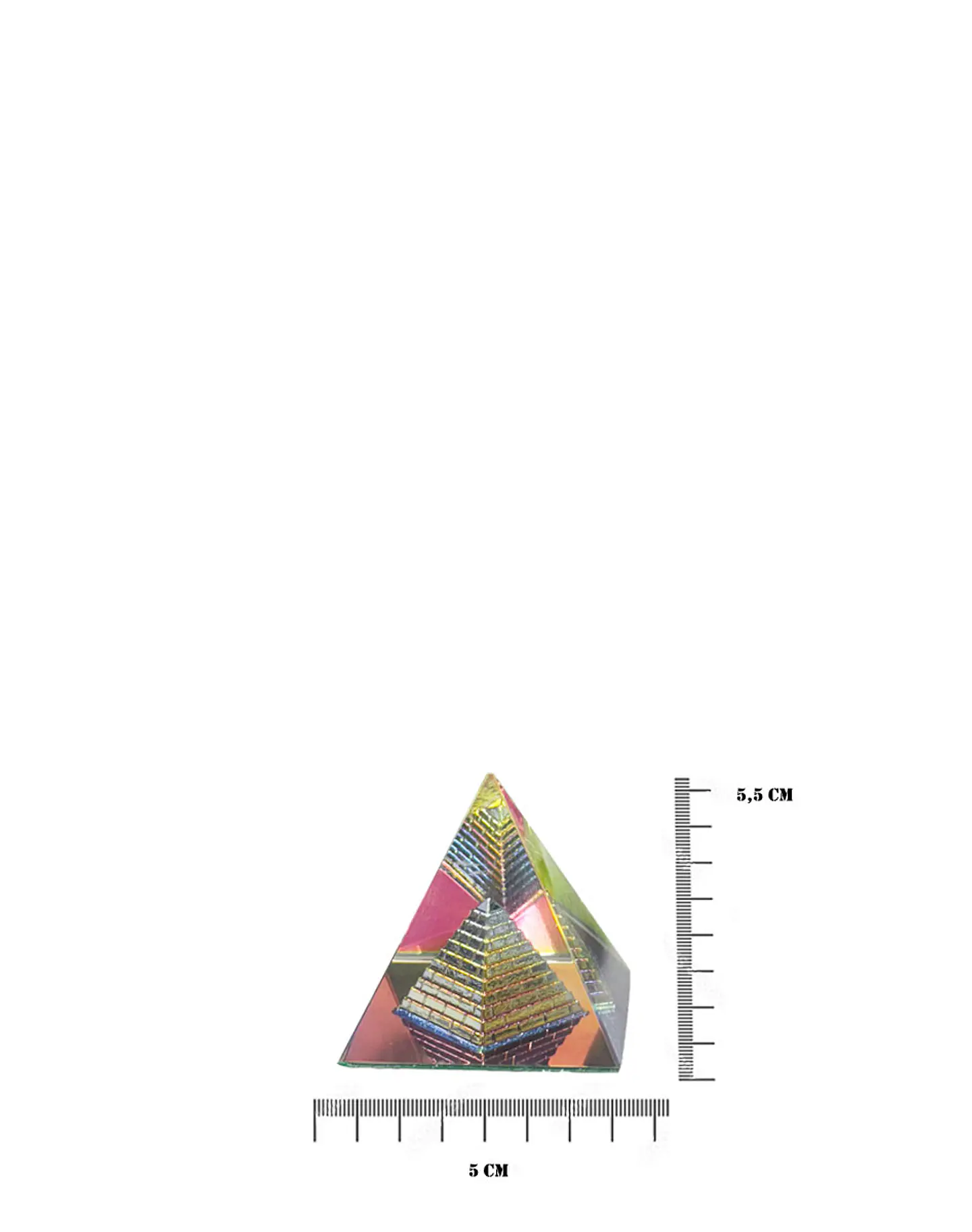 Pirámide de Cristal Color 5 cm JI25-56 3