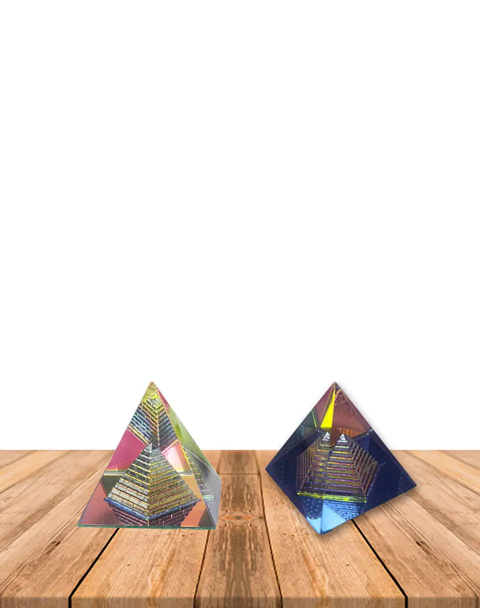 Pirámide de Cristal Color 5 cm JI25-56 2