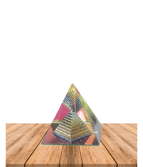 Pirámide de Cristal Color 8 cm JI25-59