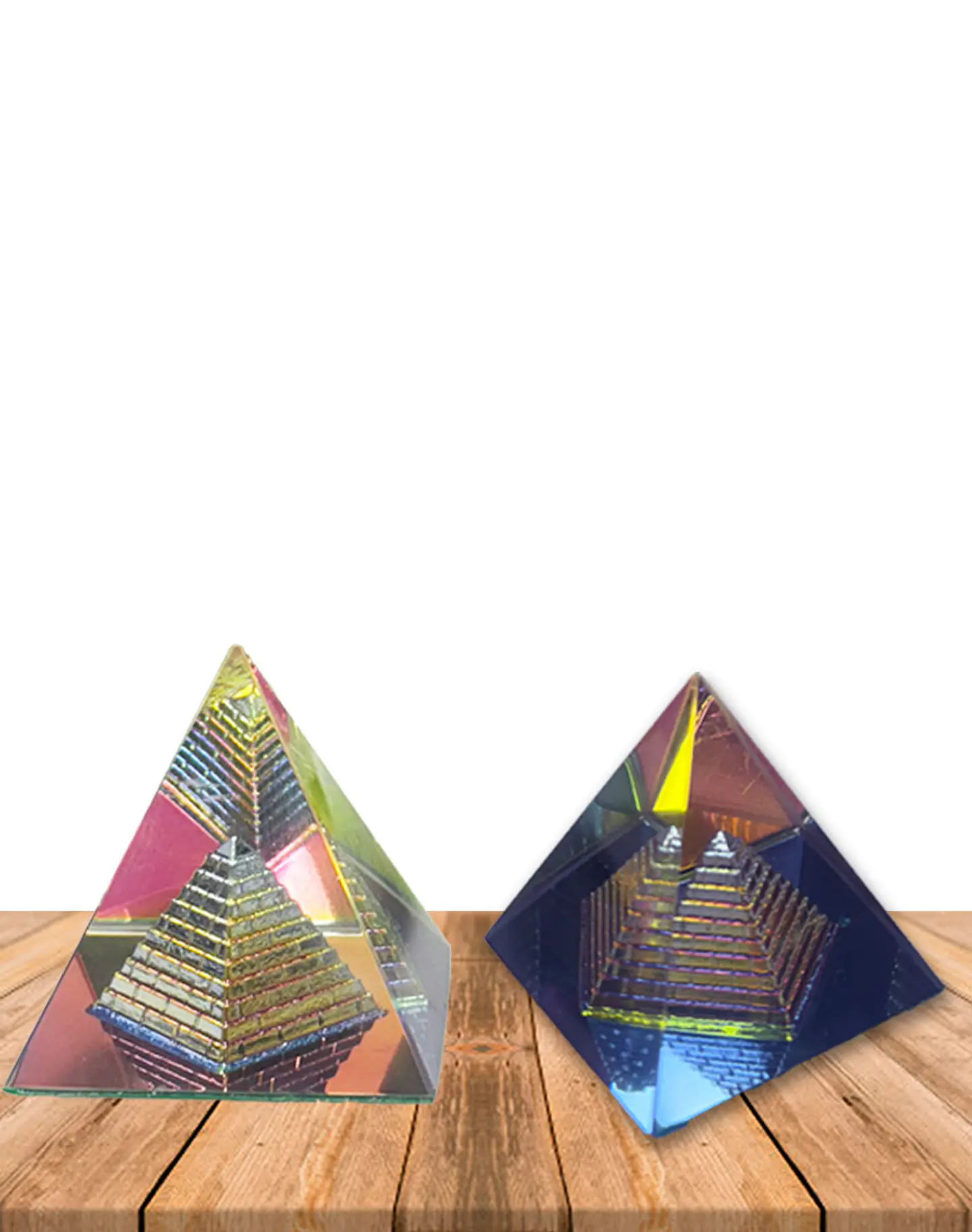 Pirámide de Cristal Color 8 cm JI25-59 2